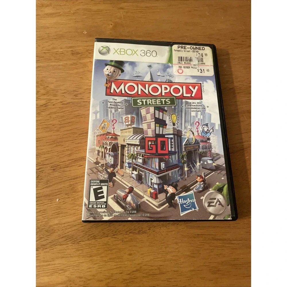 Monopoly Streets - Microsoft Xbox 360 E Is For everyone TESTED Works. Disc Only